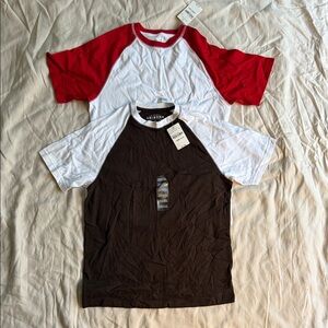 Arizona Red and White & Brown and White Raglan Tees
